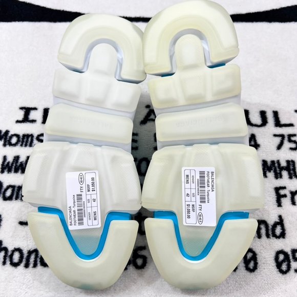 Balenciaga Speed 2.0 Light Clear Sole Sky Blue Sock Trainer Sneakers - Picture 5 of 8